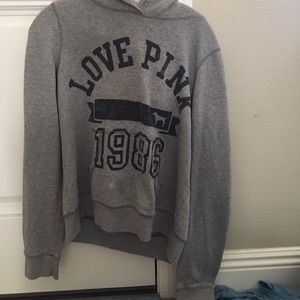 Grey pull over hoodie